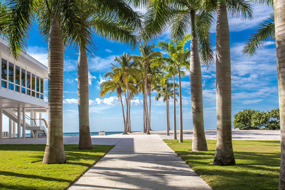 Oceanfront Estate Framed by Coconut Palm Trees - Siesta Key, Florida