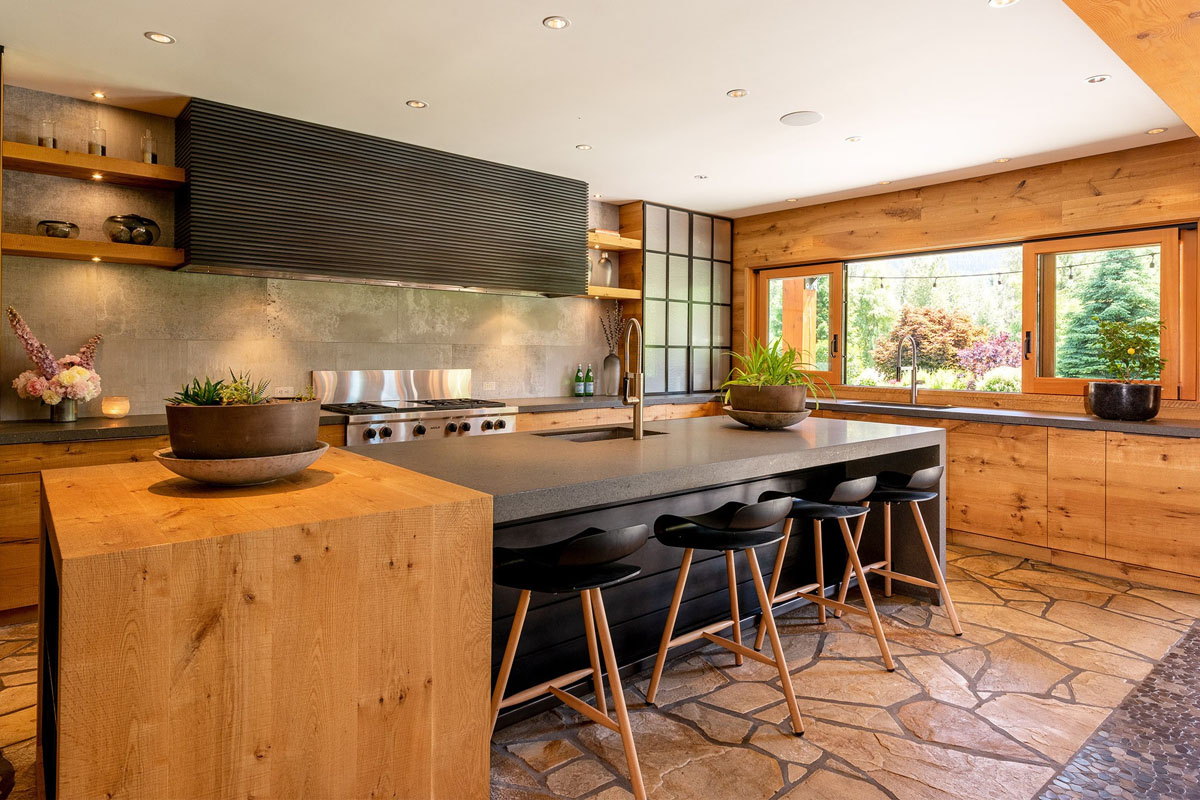 Modern Rustic Luxury Home - Pemberton, British Columbia, Canada Modern Country Kitchen