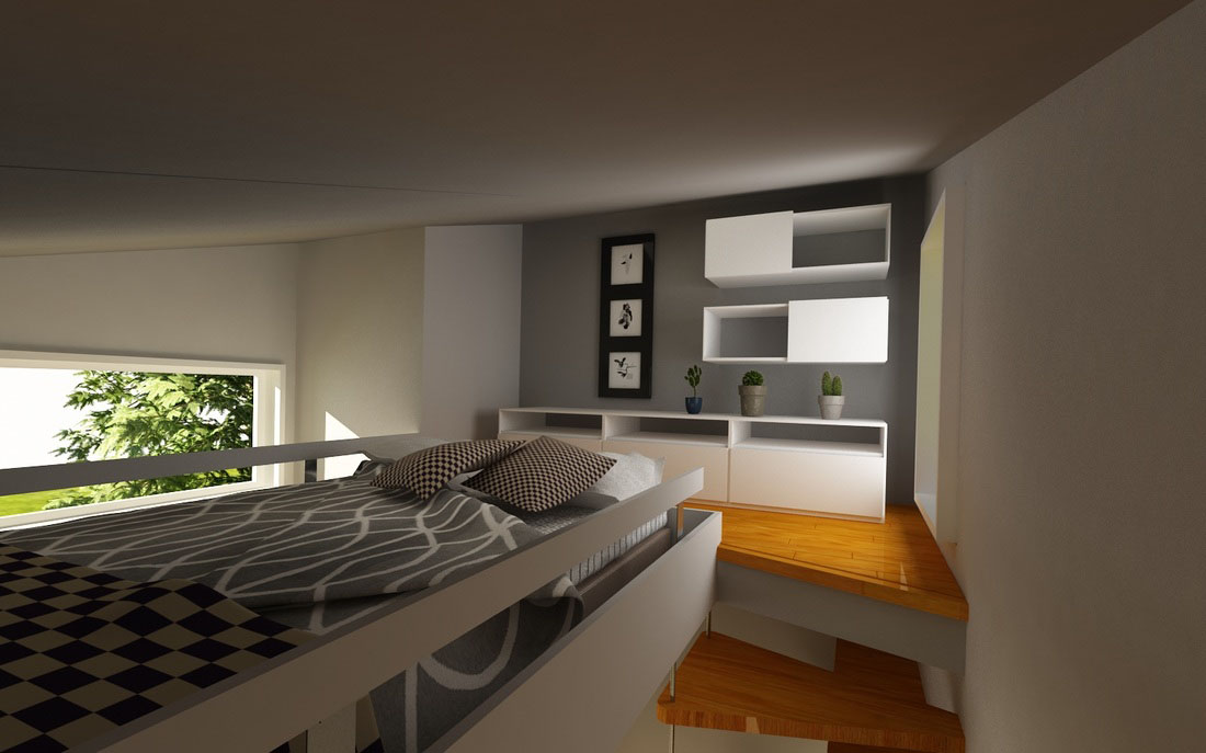 NOMAD-Micro-Home_5 Tiny House Bedroom Loft