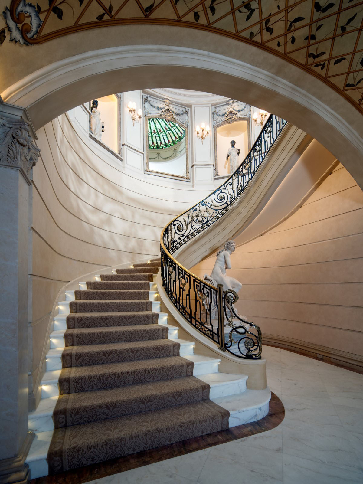 Neoclassical-Chateau-Estate-Texas_7 Luxury Home Grand Spiral Staircase