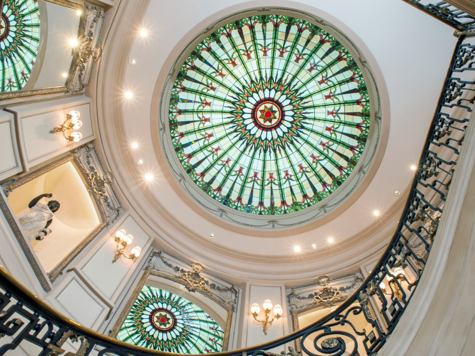 Neoclassical-Chateau-Estate-Texas_8 Luxury Home Dome Ceiling