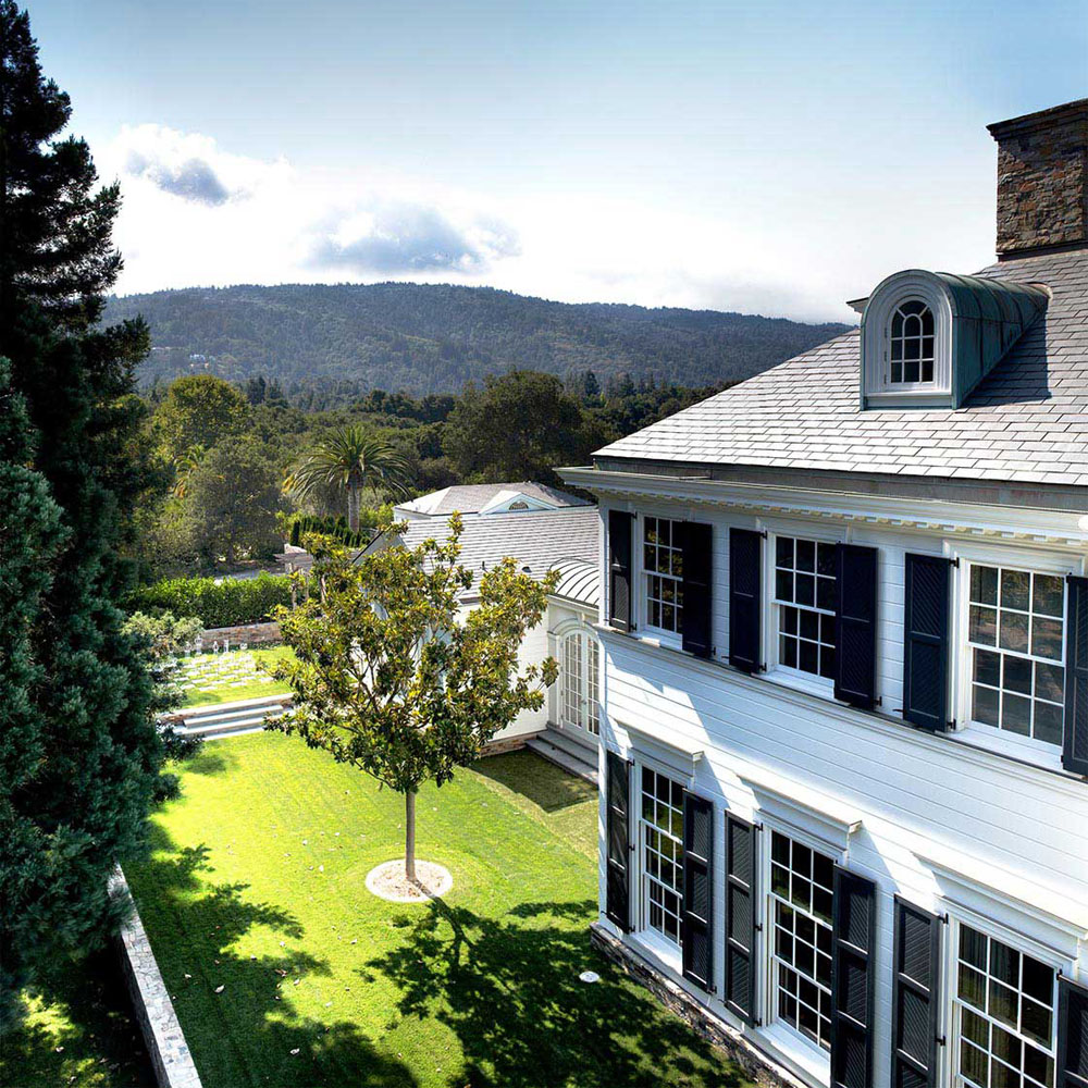 Elegant Neoclassical Home with Mountain Views- Woodside, California