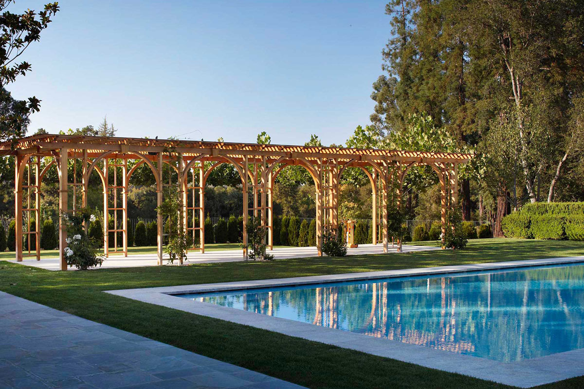 Luxury Home Swimming Pool - Woodside, California