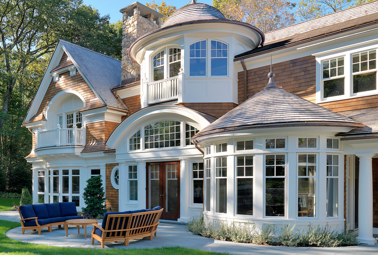 Traditional New England Luxury Home with Palladian Architectural Influence