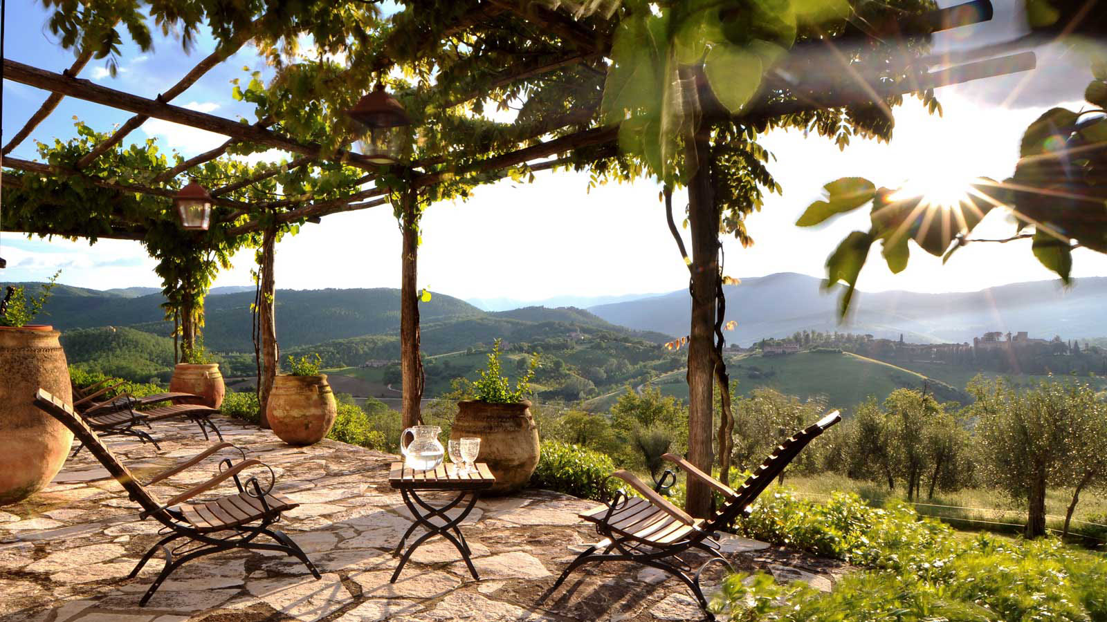 Noci-Castello-di-Reschio_2 Terrace with Views of Umbrian Hills