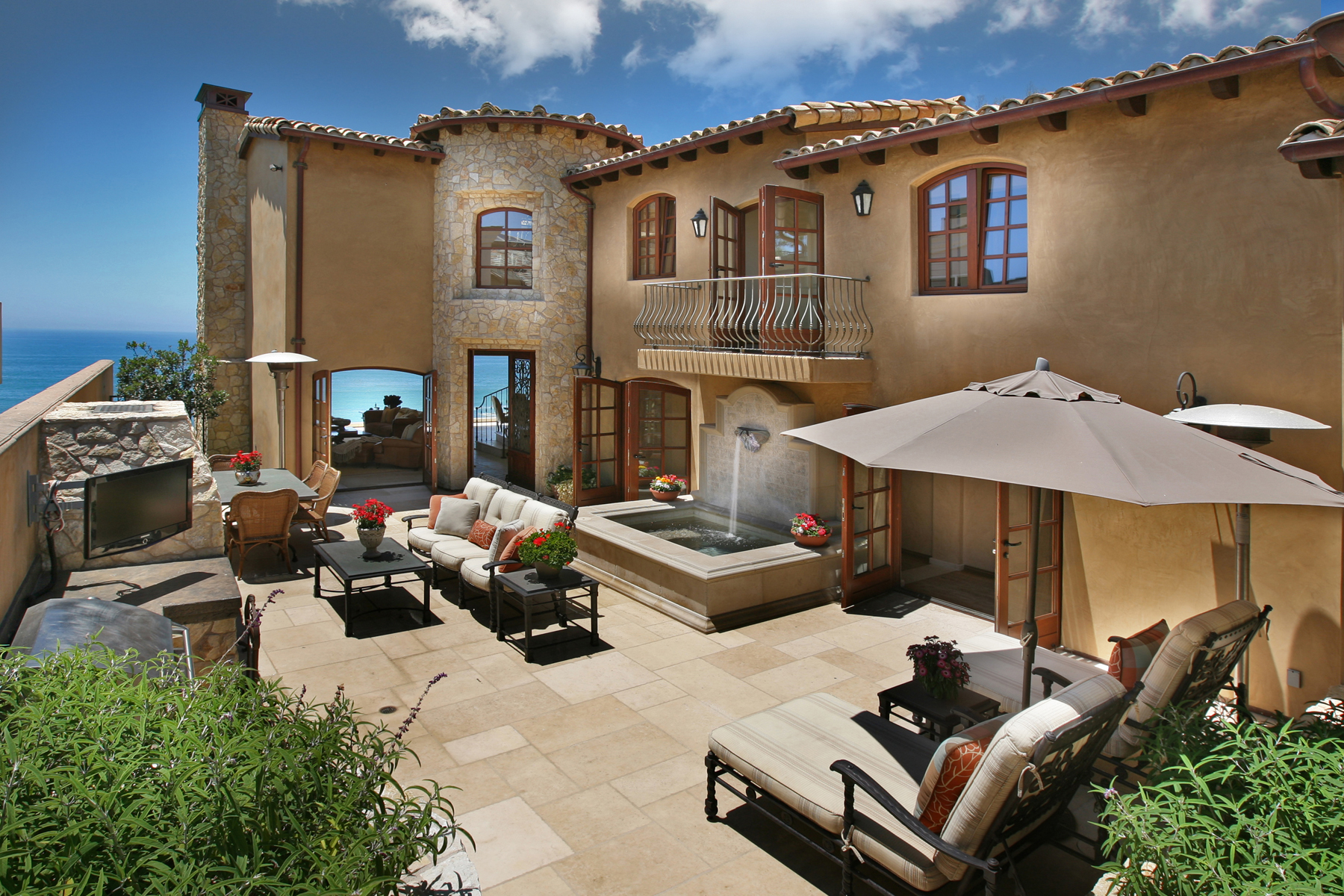 Ocean-Front-Home-Laguna-Beach_1 Mediterranean Style Courtyard