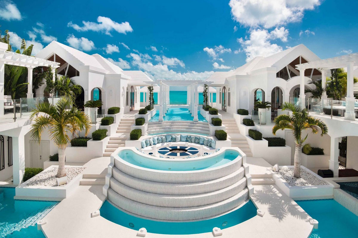 Lavish Tropical Paradise - Long Bay Beach, Providenciales, Turks and Caicos Tropical Oasis Grand Firepit