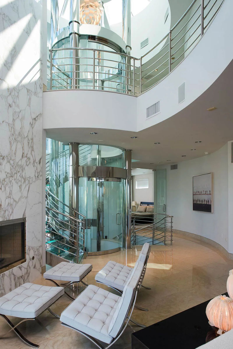 Luxury Waterfront Home with Glass Elevator and Spiral Staircase - St. Petersburg, Florida