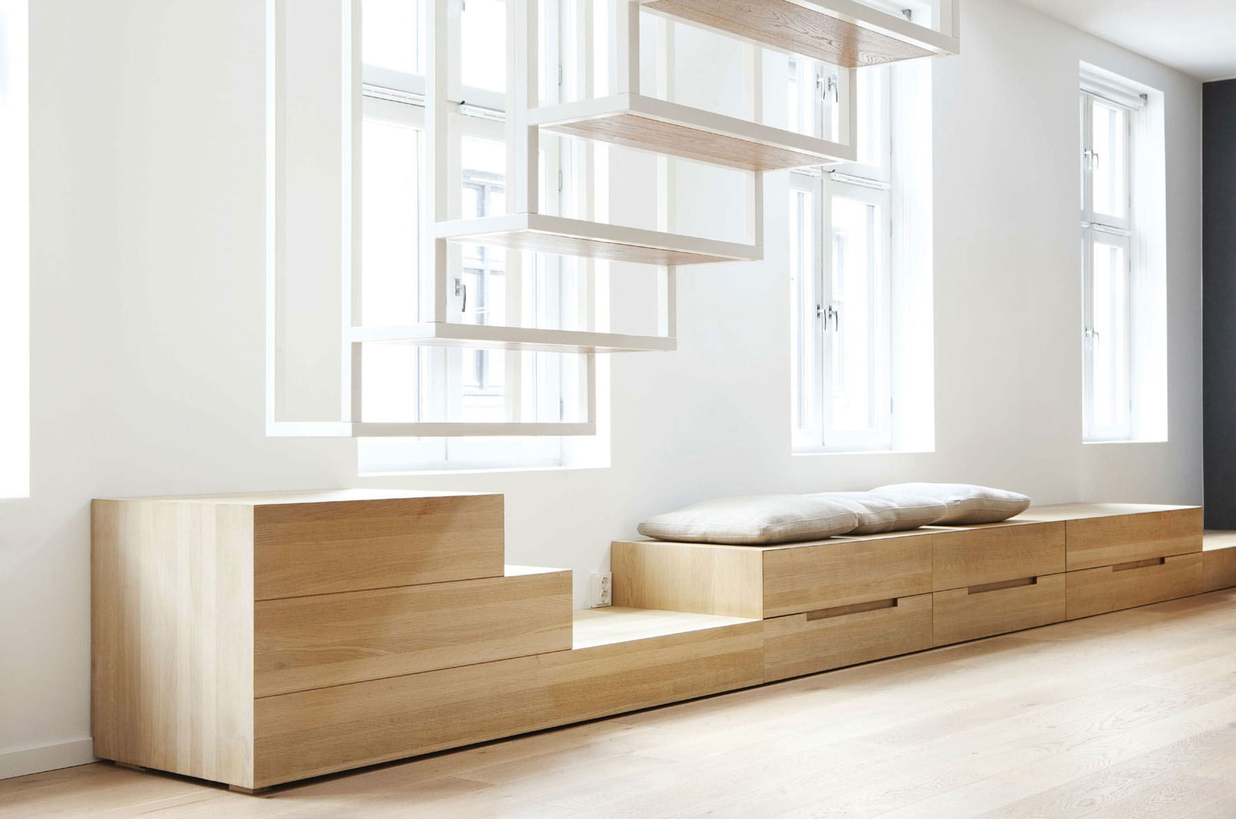 Oslo-Modern-Loft_3 Wooden Storage Bench with Drawers
