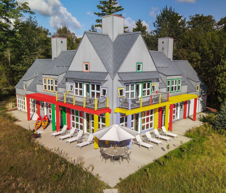 Modernist Crayola House on Lake Michigan - Oostburg, Wisconsin