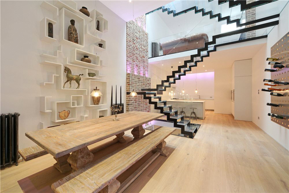 Princes-Mews-House_1 Modern Interior with Floating Glass Staircase