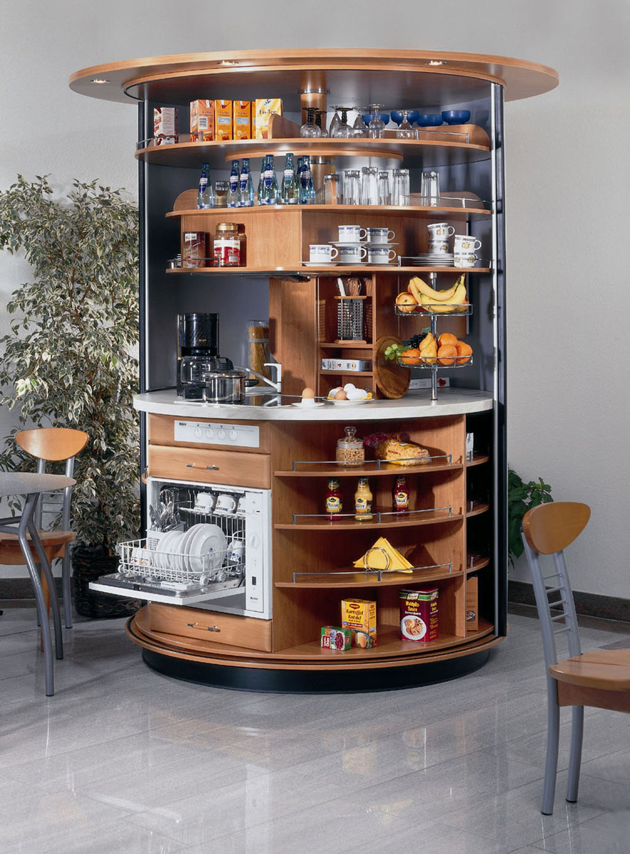 Revolving-Circle-Compact-Kitchen_5 Compact Kitchen Design