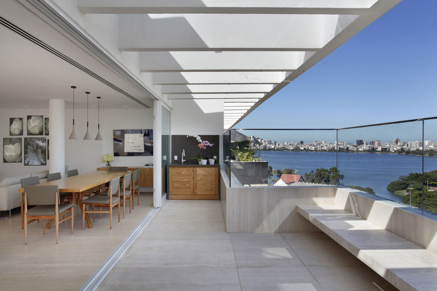 Rio-Penthouse-With-Terrace_4 Terrace with Turkish travertine honed marble