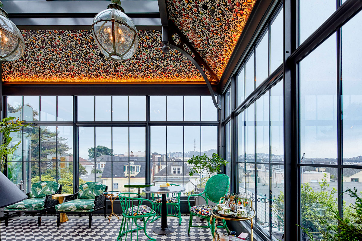 Roof Deck Sunroom of a Presidio Heights House - San Francisco, California