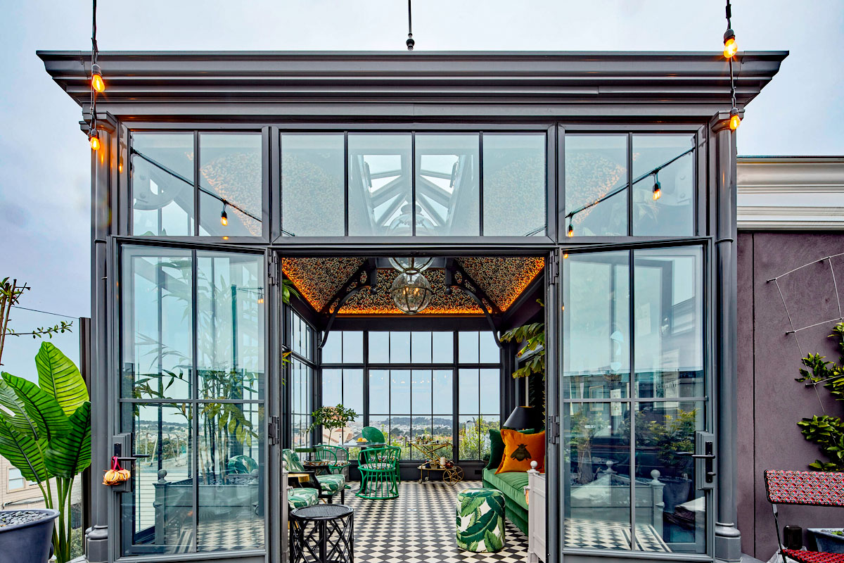 Roof Deck Sunroom of a Presidio Heights House - San Francisco, California