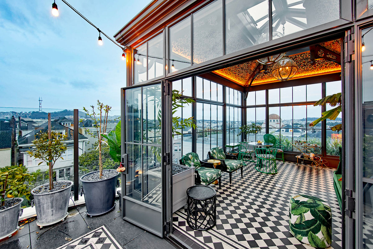 Roof Deck Sunroom of a Presidio Heights House - San Francisco, California