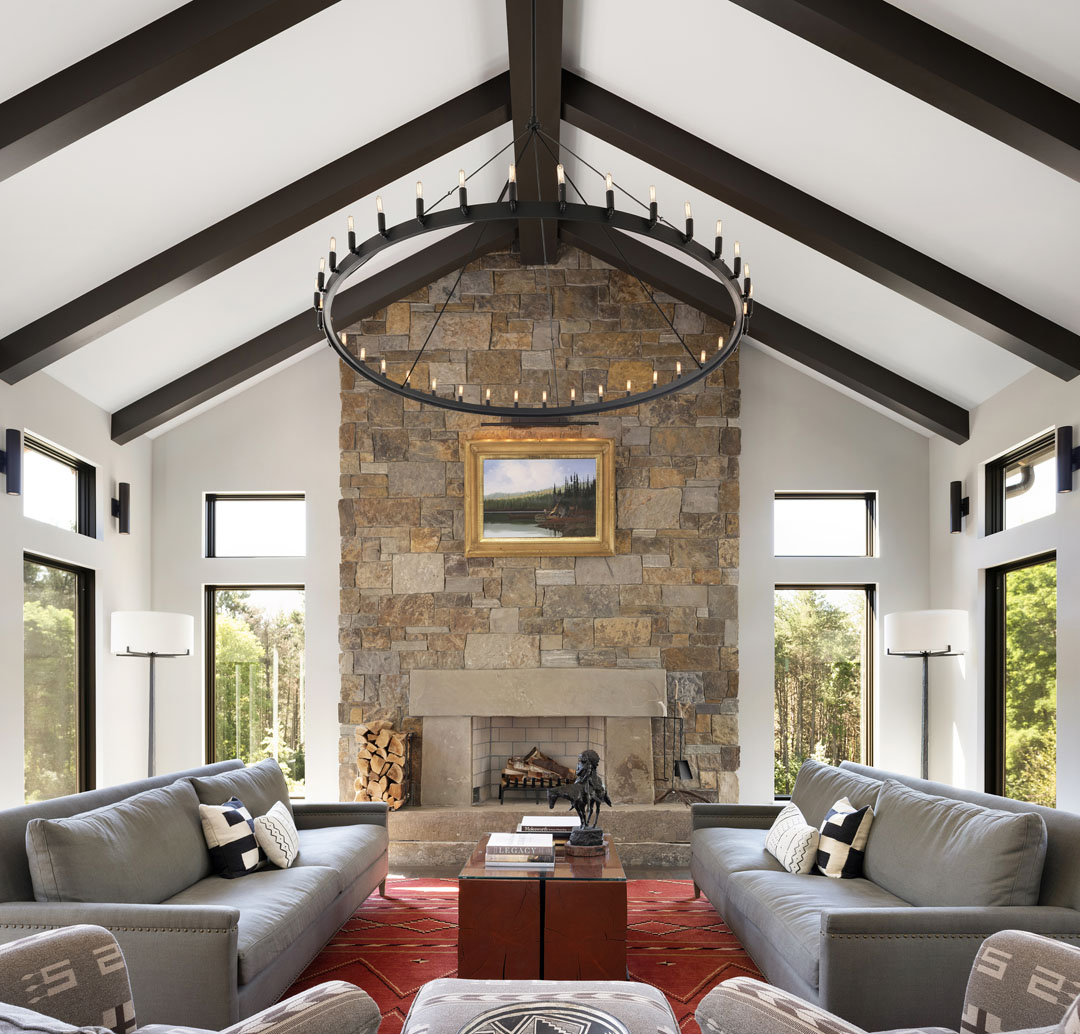 Modern Classic Country Home with Stone Fireplace - Afton, Minnesota