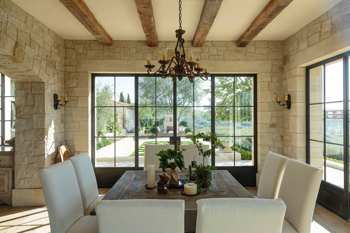 Rustic Mediterranean Style Stone Villa - Orange County, California