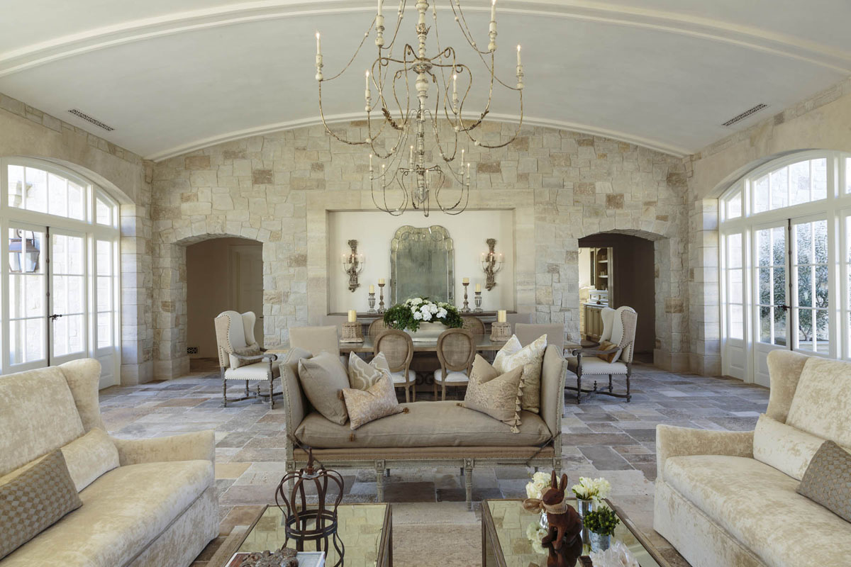 Rustic Mediterranean Style Stone Villa - Orange County, California
