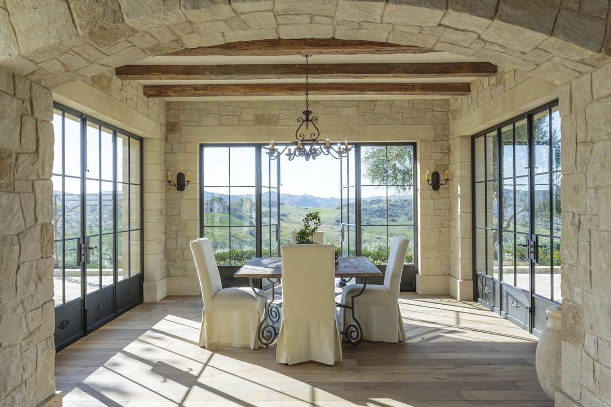 Rustic Mediterranean Style Stone Villa - Orange County, California