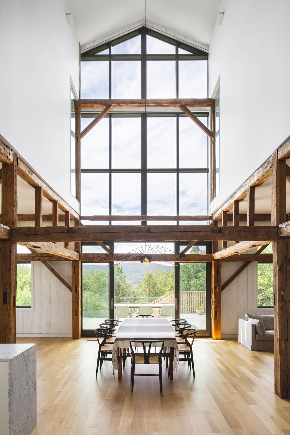 Country Barn Converted Into Modern Mountain Retreat Modern Barn House with Wood Beams