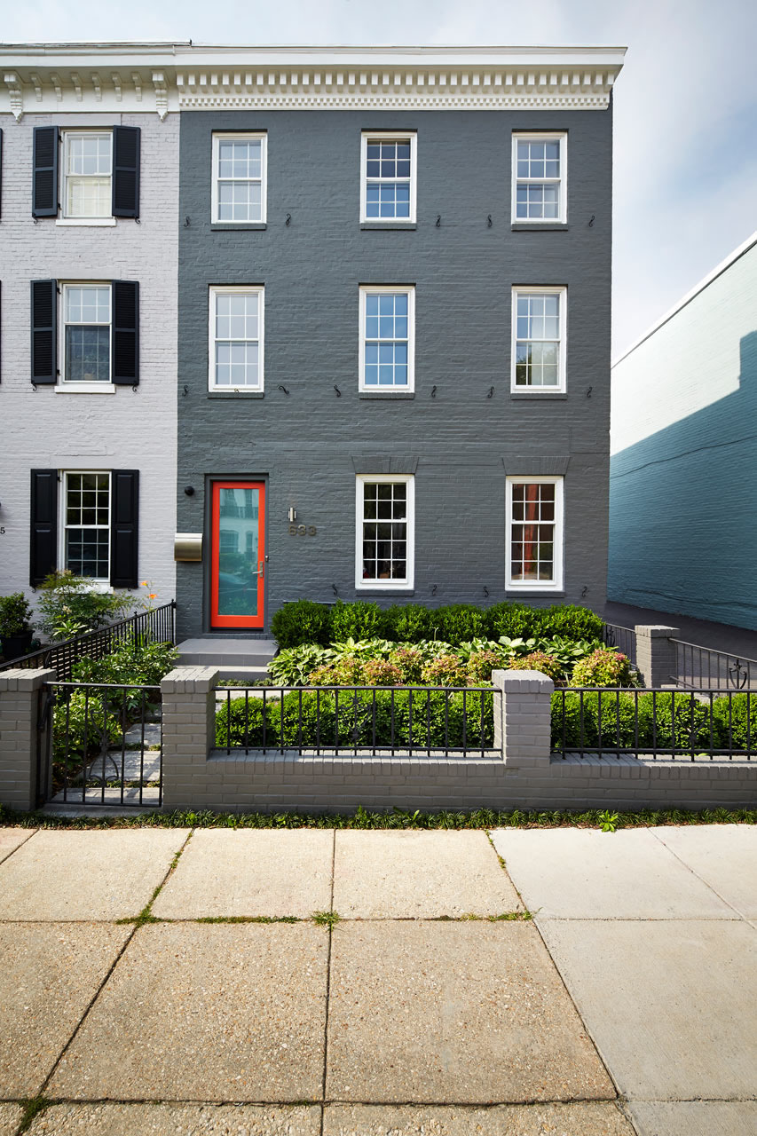 Salt-and-Pepper-House_18 Washington D.C. Row House Renovated Modern Exterior