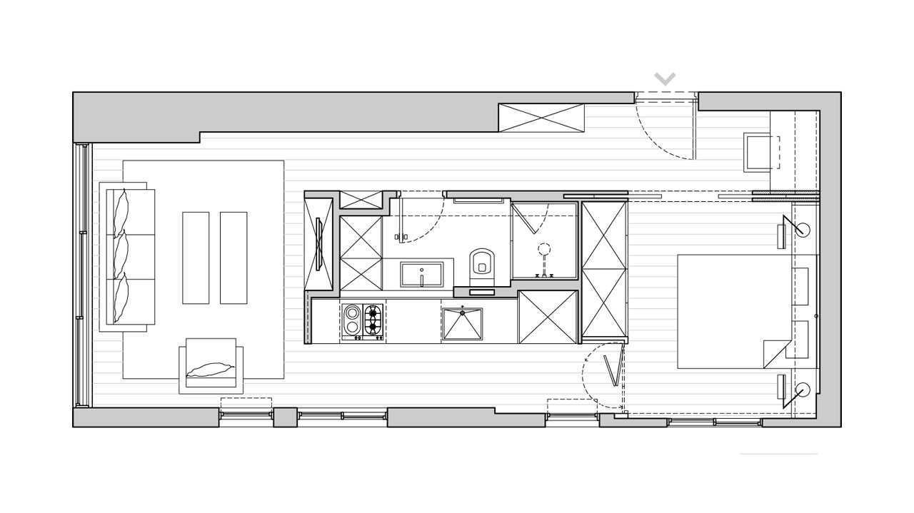 Sfaro-Small-Apartment-Tel-Aviv_8 Small Apartment Floor Plan