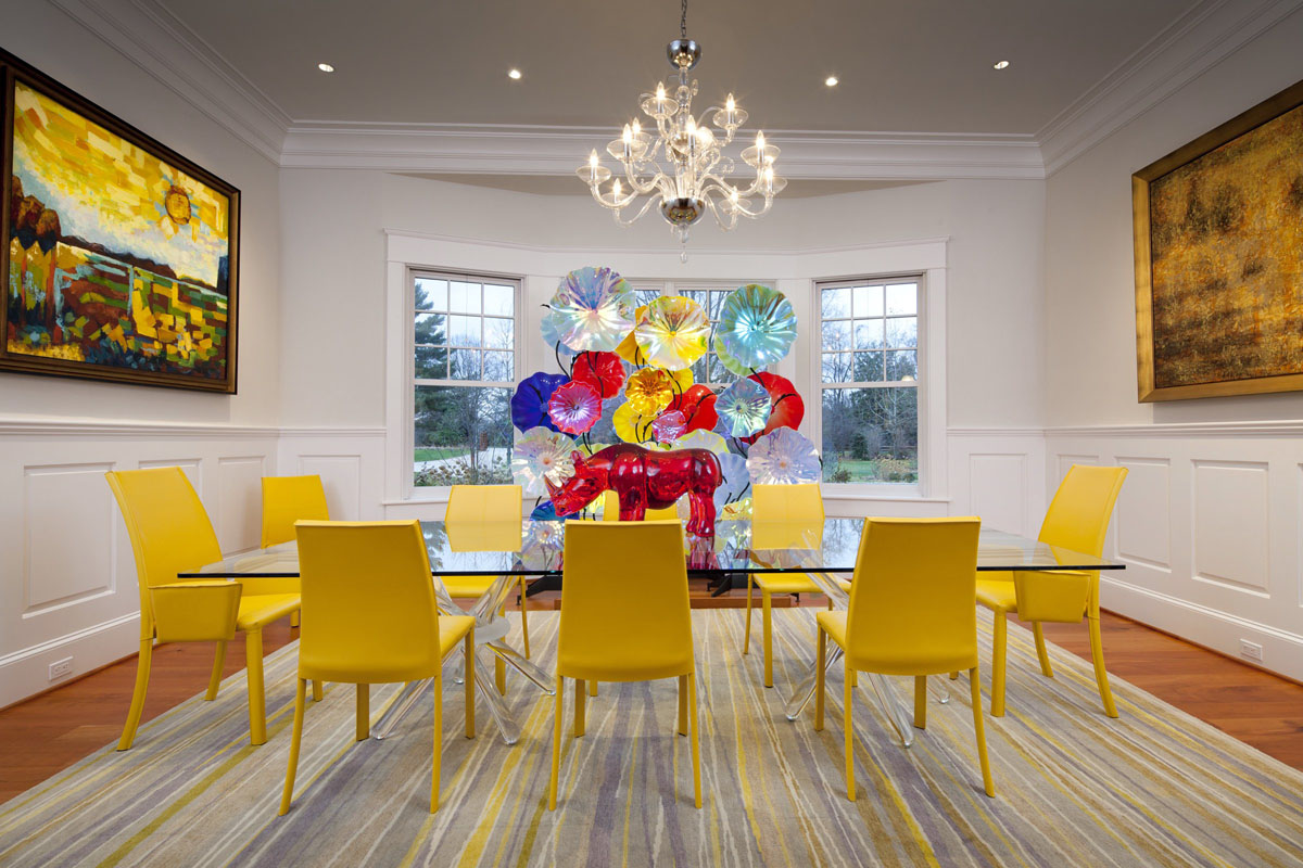 Seaside Shingle Style House - Annapolis, Maryland Yellow Themed Contemporary Dining Room