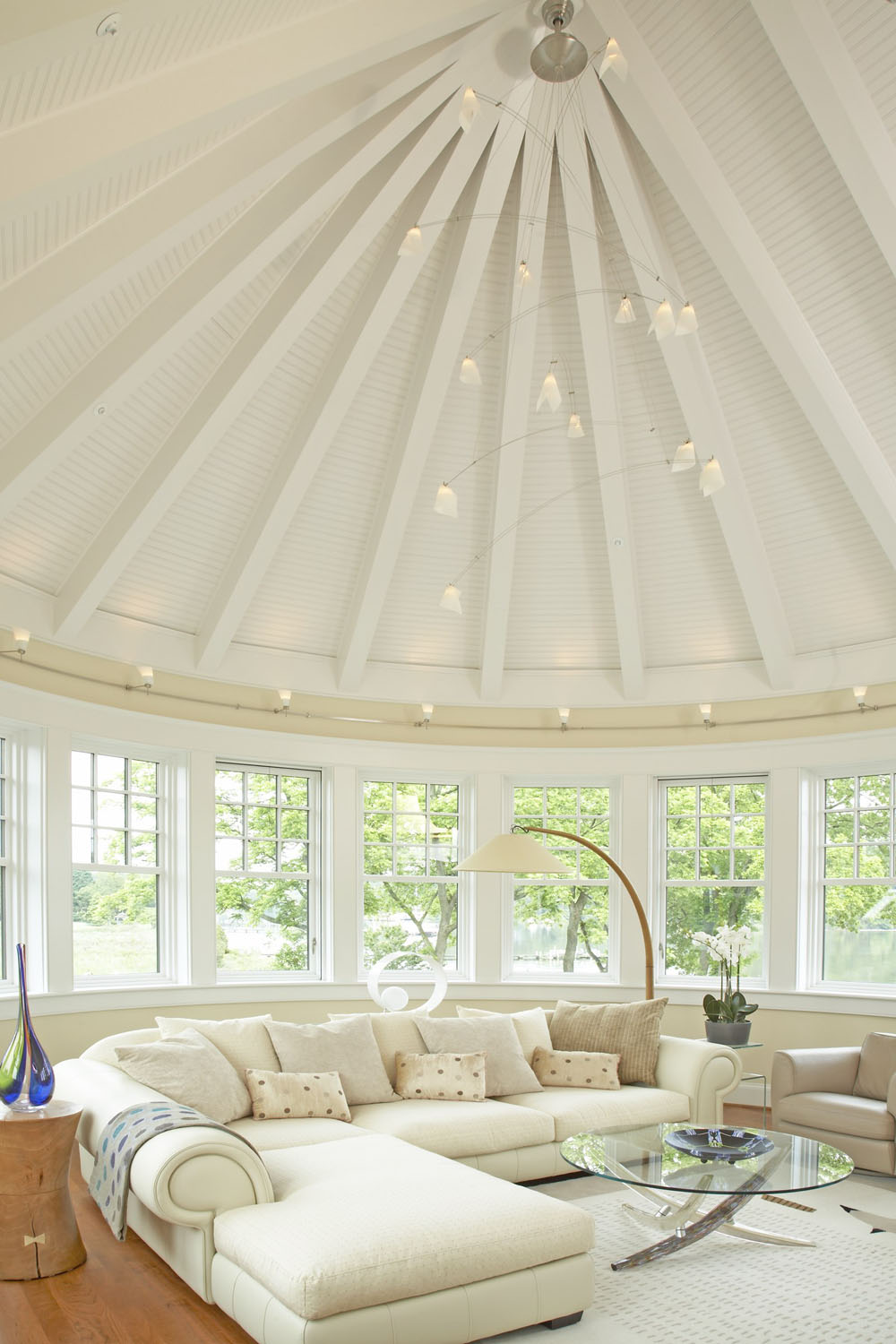 Seaside Shingle Style Farmhouse - Annapolis, Maryland Semi-Circular Sunroom