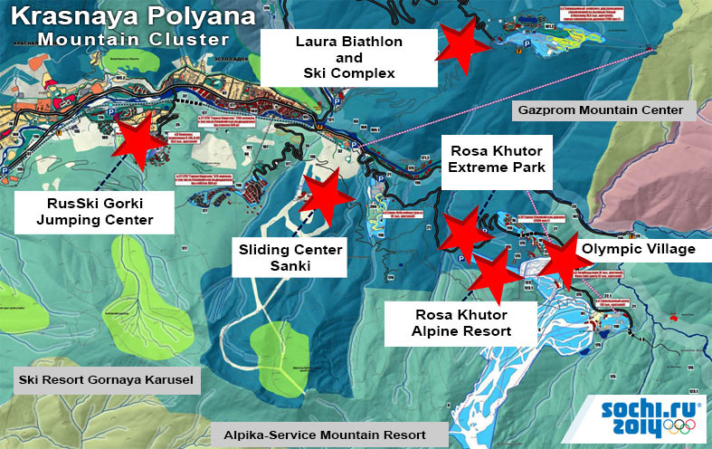 Sochi-Olympics-Mountain-Cluster-Map Sochi Olympics Krasnaya Polyana Mountain Cluster Map