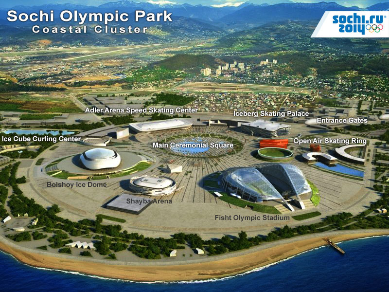 Sochi-Olympics-Park-Coastal-Map Sochi 2014 Olympics Park Coastal Cluster Map