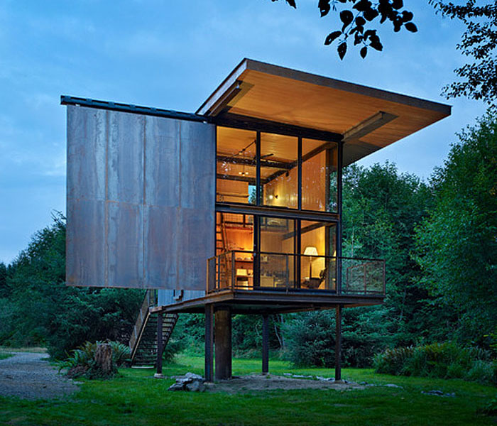 Sol-Duc-Cabin-Olson Kundig_1 Prefab Tiny House