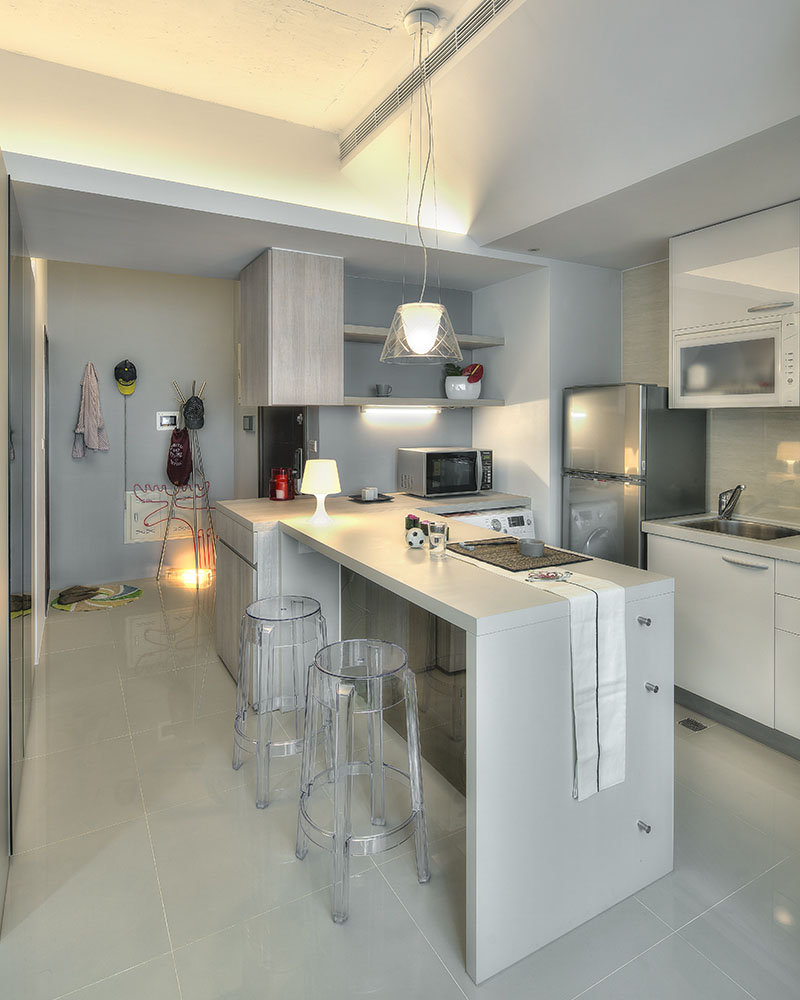 Taipei-Studio-Apartment_5 Tiny Studio Flat Modern Kitchen