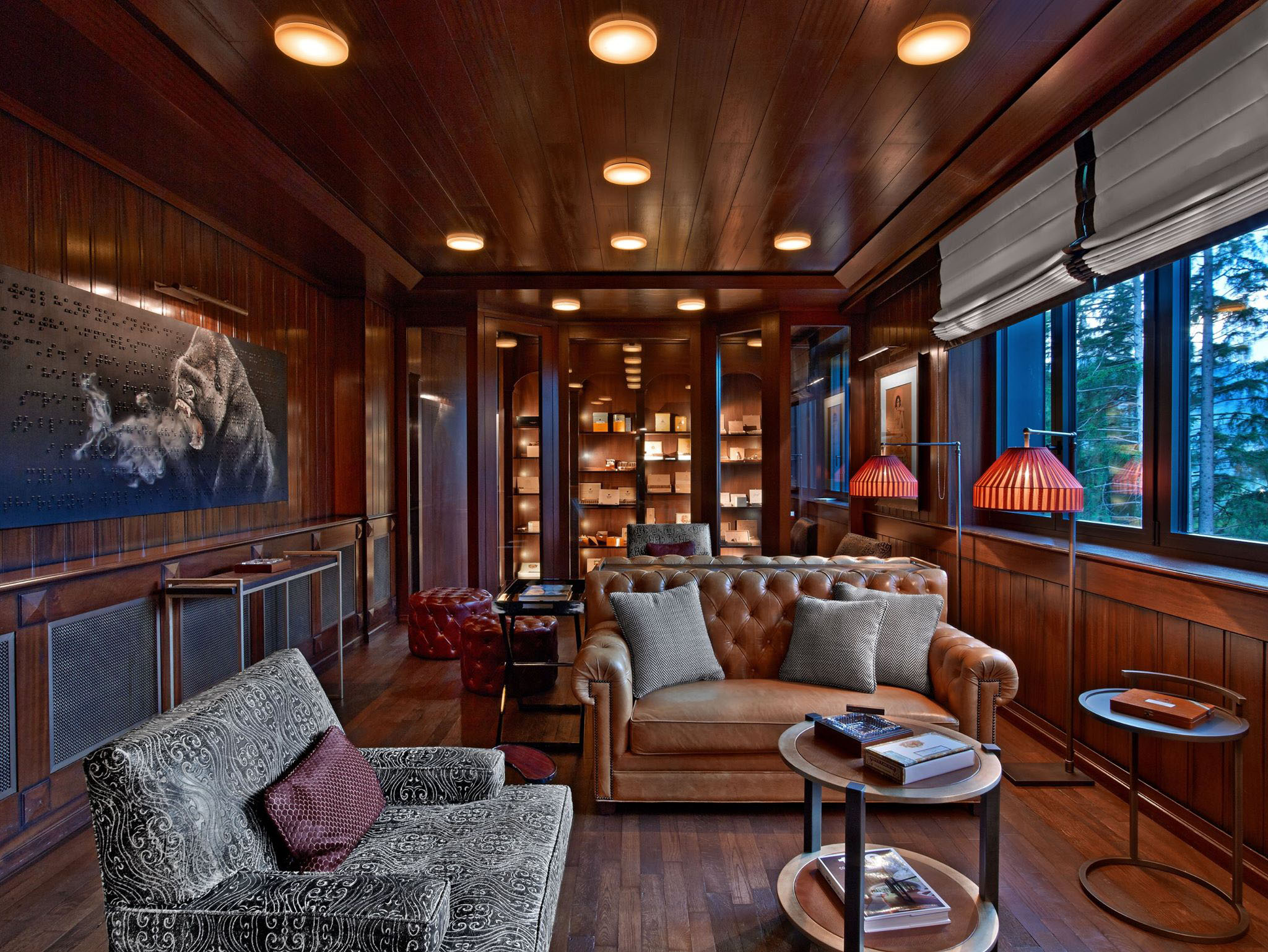 The-Alpina-Gstaad_9 Elegant Cigar Room