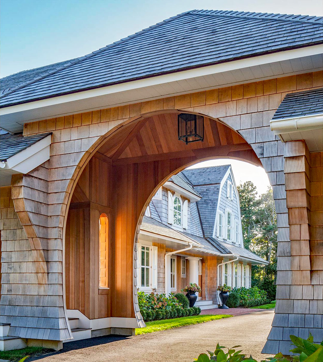Timeless Shingle Style Waterfront Home - Cape Cod, Massachusetts Porte-Cochere Archway