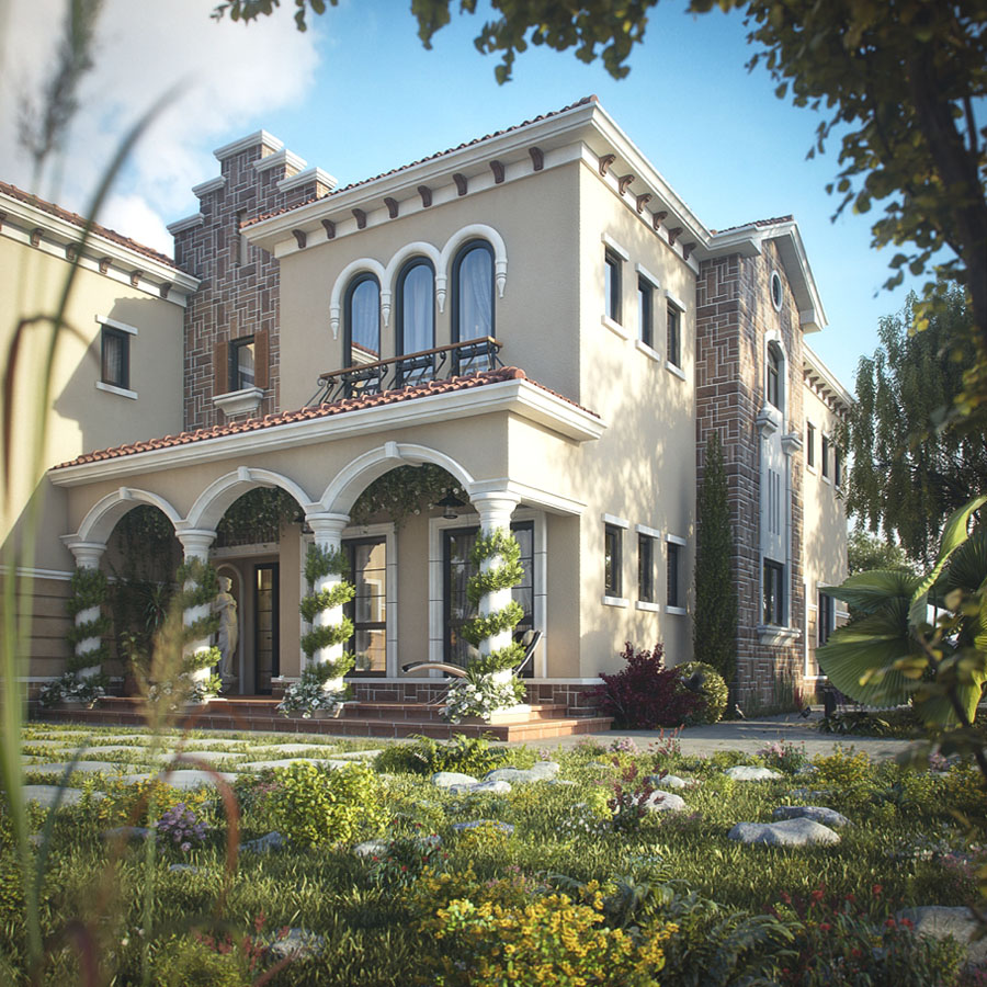Tuscan-Villa-Dubai_4 Mediterranean-Home-Design