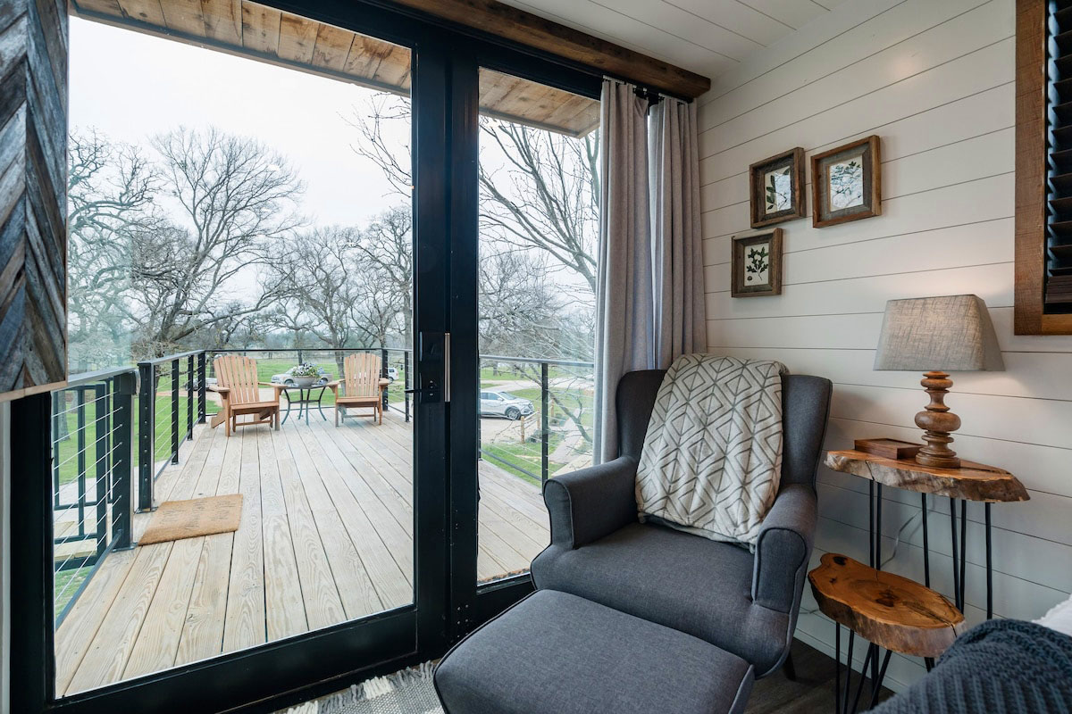 Two-Storey Shipping Container Tiny Vacation Home with Upper Sun Deck