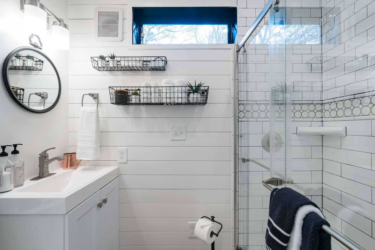 Two-Storey Shipping Container Tiny Vacation Home Tiny House Bathroom