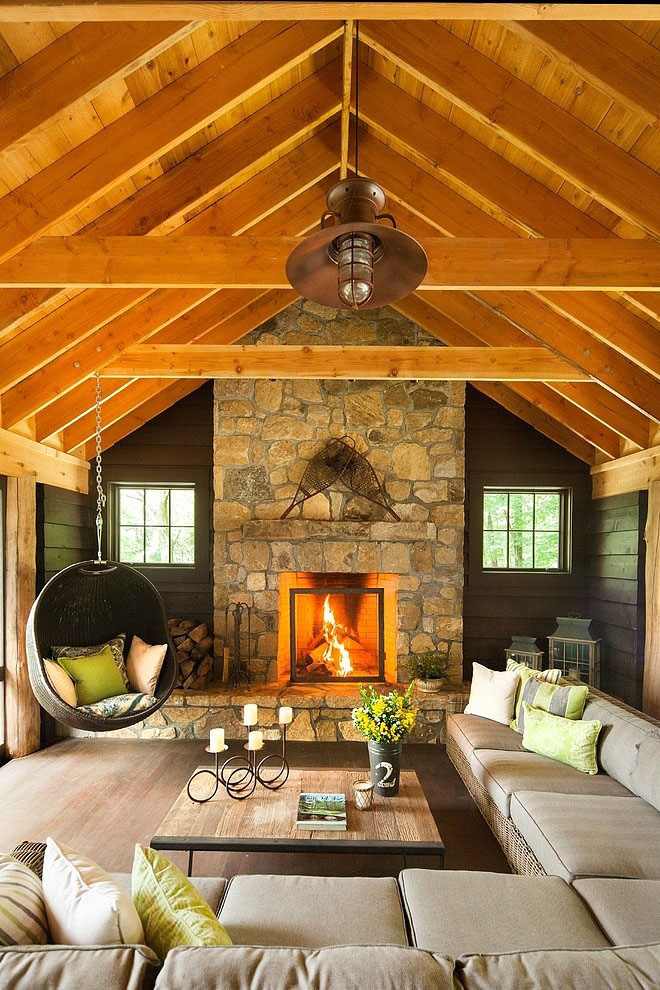 Upstate-New-York-Country-Home_1 Adirondack Vacation Home with Timber Frame Roof Ceiling