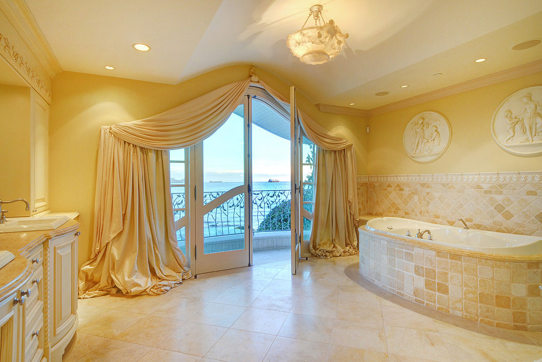 Waterfront-Chateau-West-Vancouver_18 Master Bathroom with Ocean View